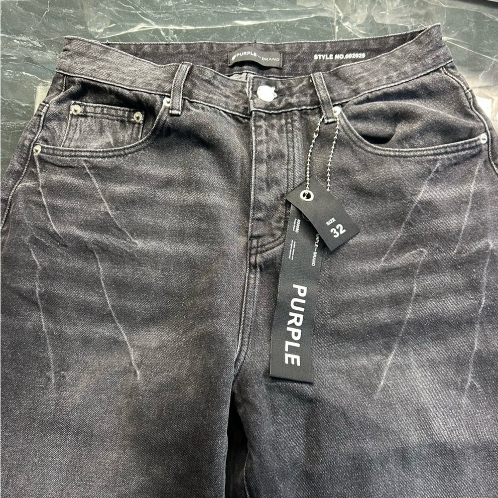 Purple Brand Men's Charcoal Relaxed Jeans